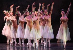 The dance ensemble performs one of the production’s complicated dance numbers.: Ashley Favata photo